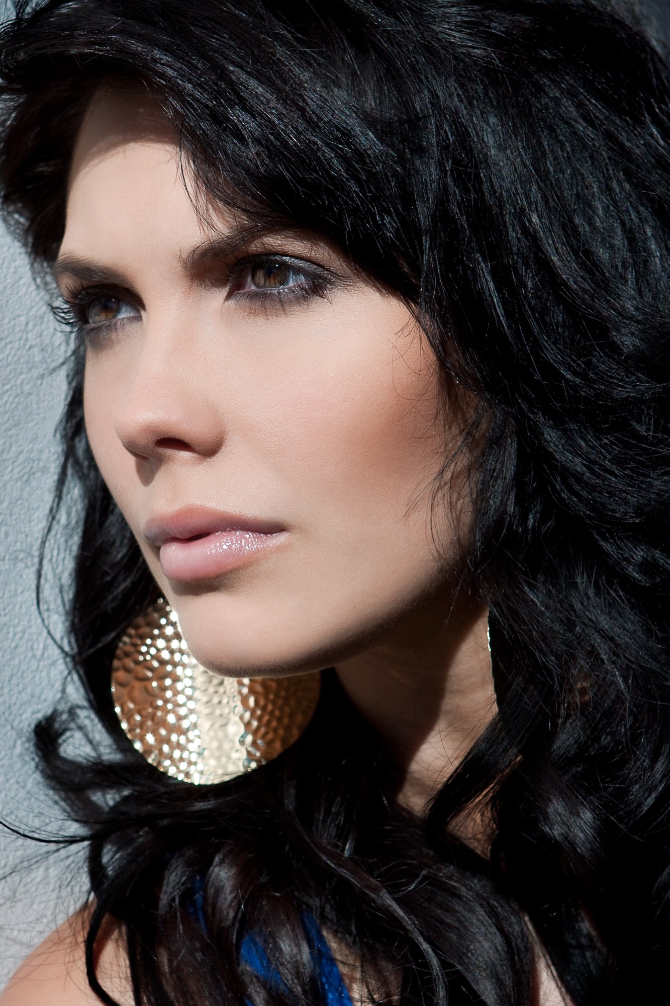 Close-up editorial beauty portrait